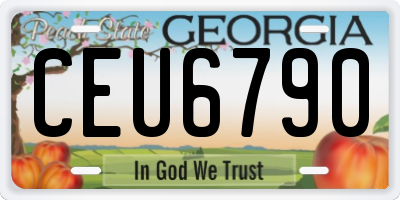GA license plate CEU6790