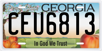 GA license plate CEU6813