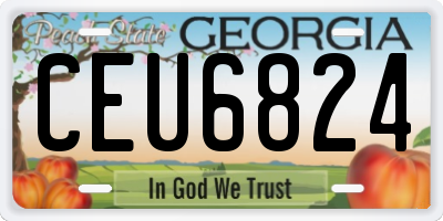 GA license plate CEU6824