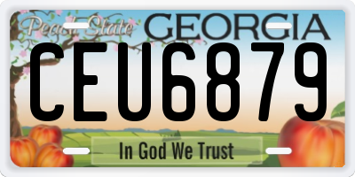 GA license plate CEU6879