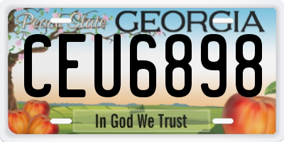 GA license plate CEU6898