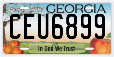 GA license plate CEU6899