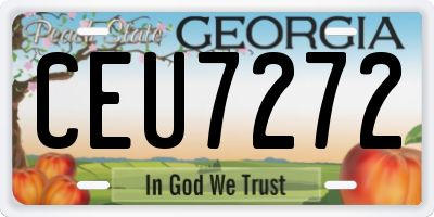 GA license plate CEU7272