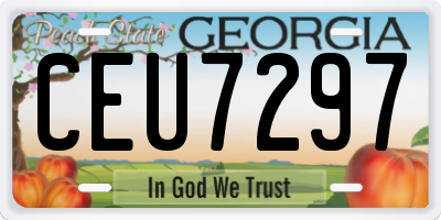 GA license plate CEU7297
