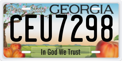 GA license plate CEU7298
