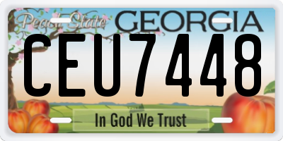GA license plate CEU7448