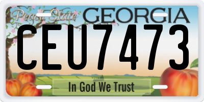 GA license plate CEU7473