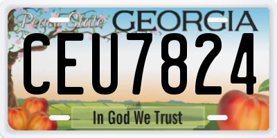 GA license plate CEU7824