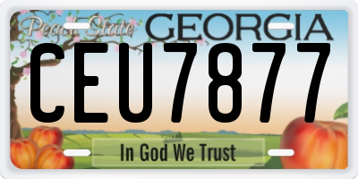 GA license plate CEU7877