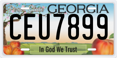 GA license plate CEU7899