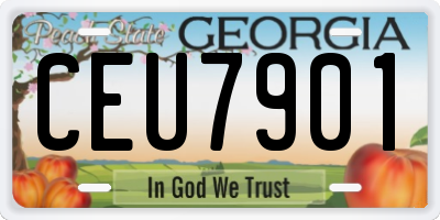 GA license plate CEU7901