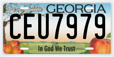 GA license plate CEU7979