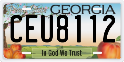 GA license plate CEU8112