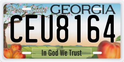 GA license plate CEU8164