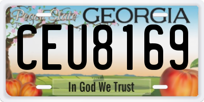 GA license plate CEU8169