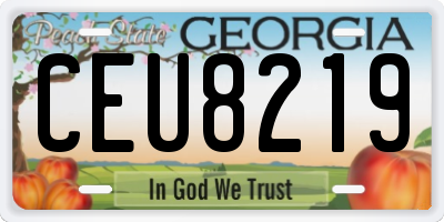 GA license plate CEU8219