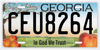 GA license plate CEU8264