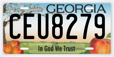 GA license plate CEU8279