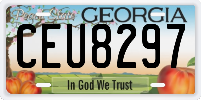 GA license plate CEU8297