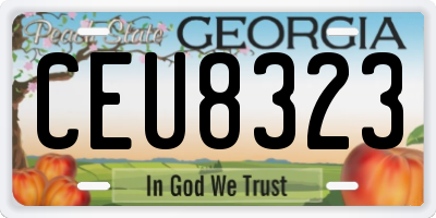 GA license plate CEU8323