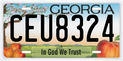 GA license plate CEU8324