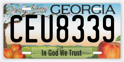 GA license plate CEU8339