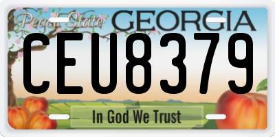 GA license plate CEU8379