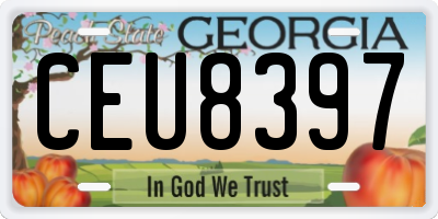GA license plate CEU8397