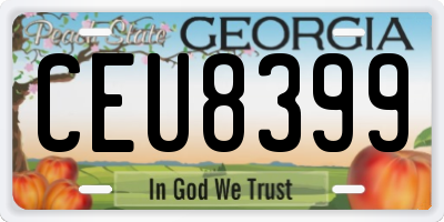 GA license plate CEU8399