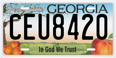 GA license plate CEU8420