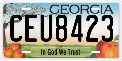 GA license plate CEU8423