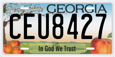 GA license plate CEU8427