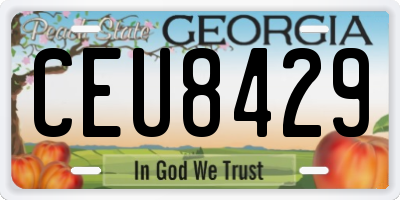 GA license plate CEU8429