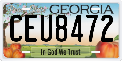 GA license plate CEU8472