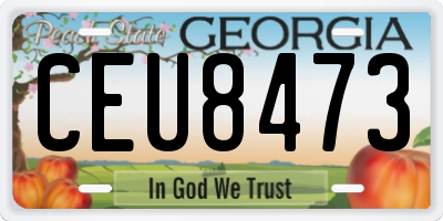 GA license plate CEU8473