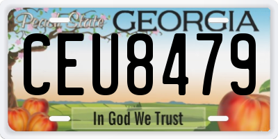 GA license plate CEU8479