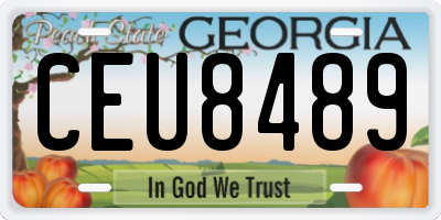 GA license plate CEU8489