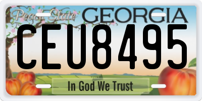 GA license plate CEU8495