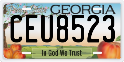 GA license plate CEU8523