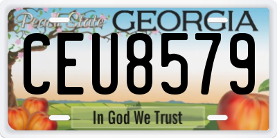 GA license plate CEU8579