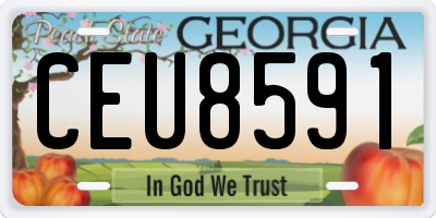 GA license plate CEU8591