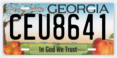 GA license plate CEU8641