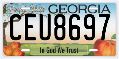 GA license plate CEU8697