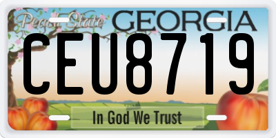 GA license plate CEU8719