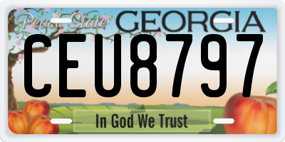 GA license plate CEU8797