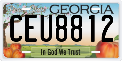 GA license plate CEU8812