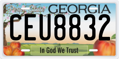 GA license plate CEU8832