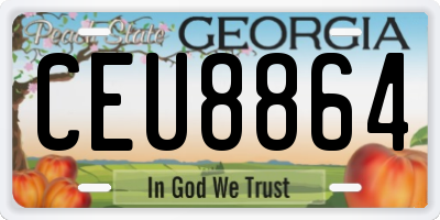 GA license plate CEU8864