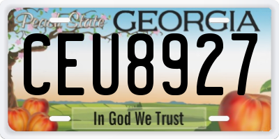 GA license plate CEU8927