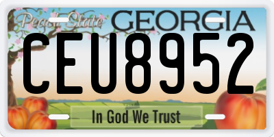 GA license plate CEU8952